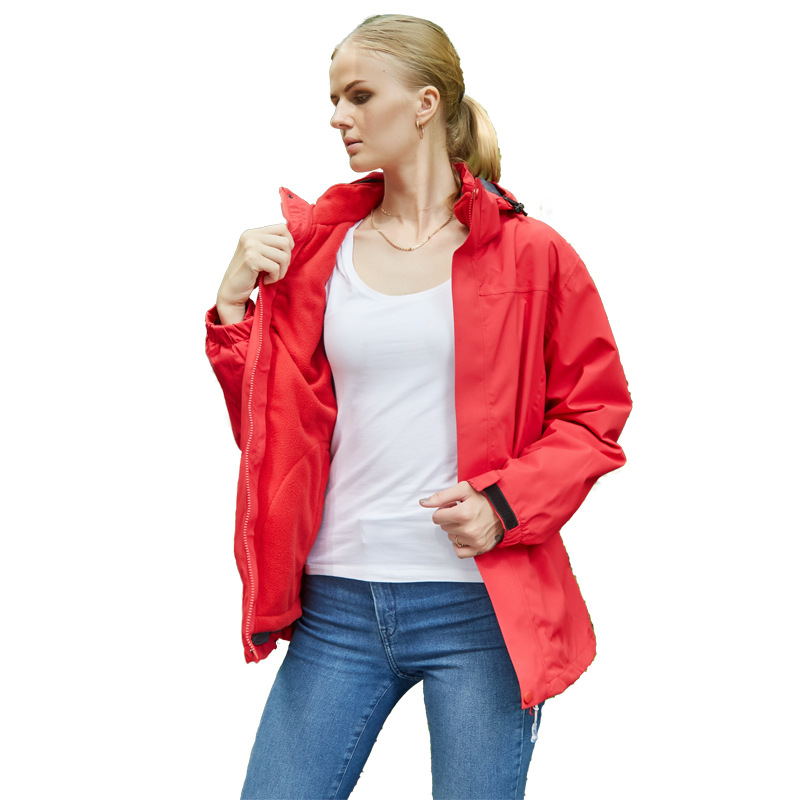 Factory Direct Sales Shell Jacket Male and Female Three in One Outdoor Ski Suit Group Work Uniform Customization Cross-Border Foreign Trade