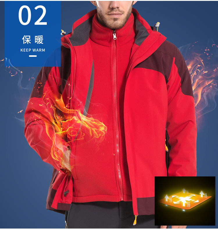 Factory Direct Sales Men's Assault Jacket Three-in-One Couple Windproof Warm Work Clothes Outdoor Sports Two-Piece Set Mountaineering Clothing Factory Direct Sales Men's Assault Jacket Three-in-One Couple Windproof Warm Work Clothes Outdoor Sports Two-Piece Set Mountaineering Clothing