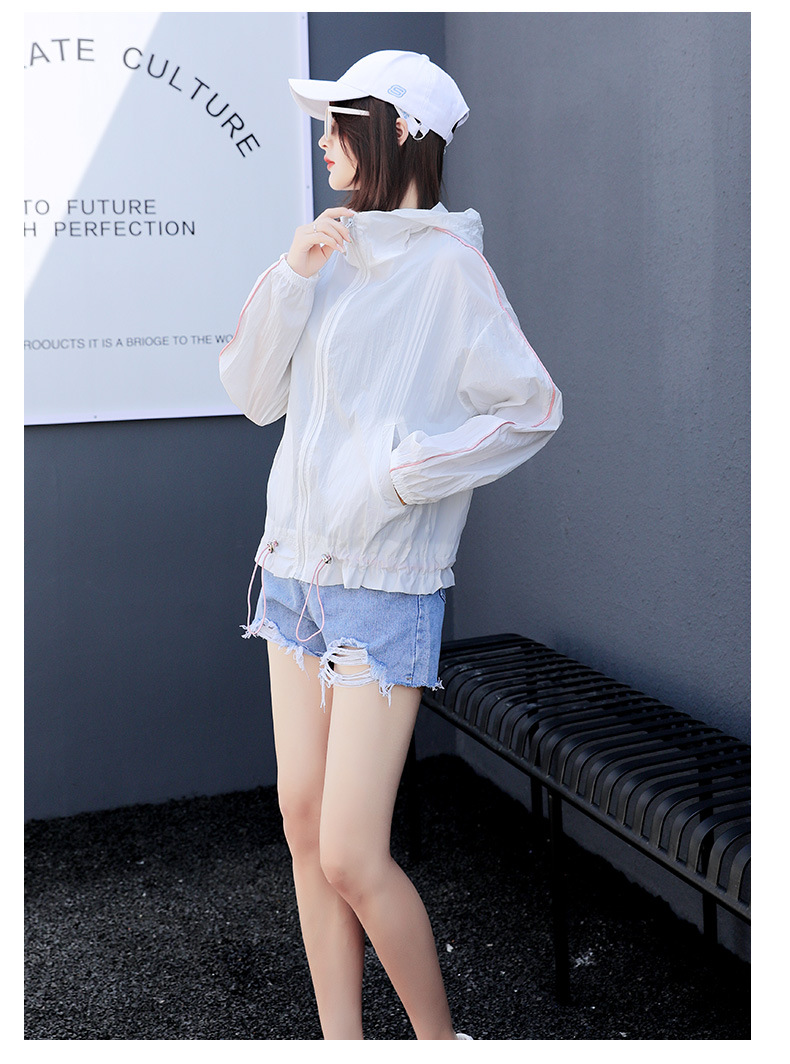 Women 'S White Short Jacket Sun Protection Clothing 21 New Summer Outdoor Sun Protection Hooded Short Coat Sun-Protective Clothing Women 'S White Short Jacket Sun Protection Clothing 21 New Summer Outdoor Sun Protection Hooded Short Coat Sun-Protective Clothing