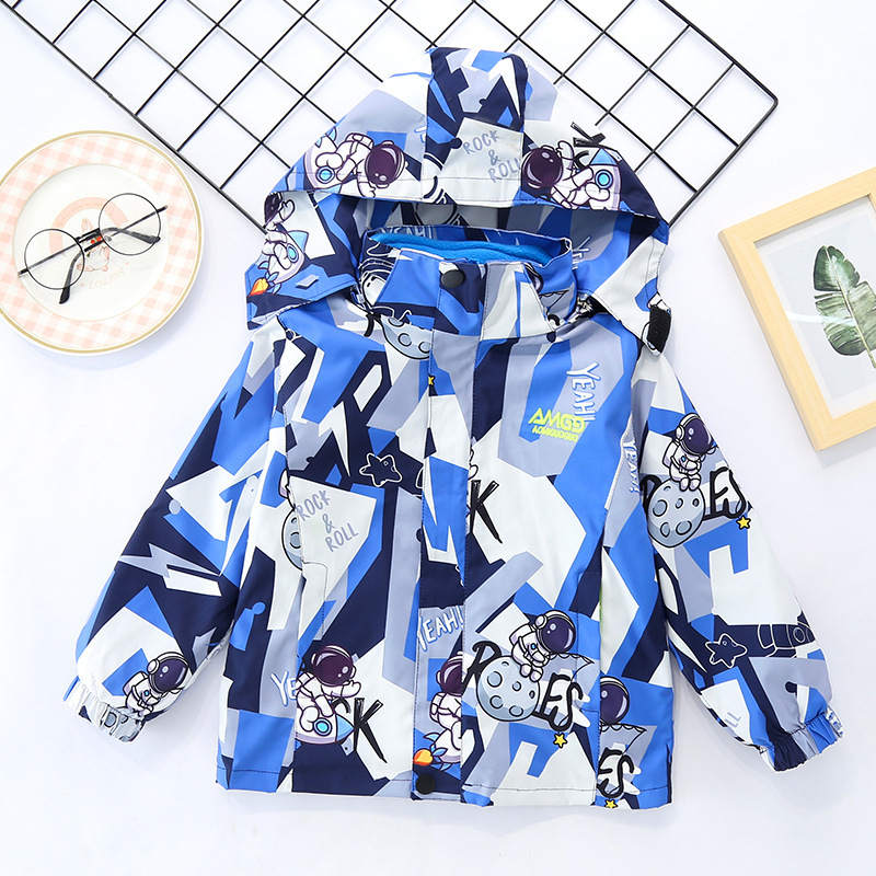 Children&#039;s Clothing Boys&#039; Autumn Outdoor Jacket Coat 2021 New Children&#039;s Autumn and Winter Detachable Three-in-One Outdoor Jacket Coat