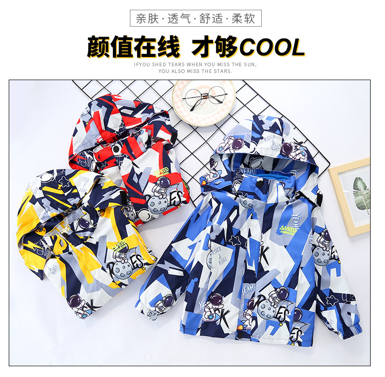 Children's Clothing Boys' Autumn Outdoor Jacket Coat 2021 New Children's Autumn and Winter Detachable Three-in-One Outdoor Jacket Coat