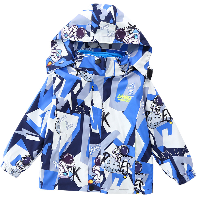 Children&#039;s Clothing Boys&#039; Autumn Outdoor Jacket Coat 2021 New Children&#039;s Autumn and Winter Detachable Three-in-One Outdoor Jacket Coat
