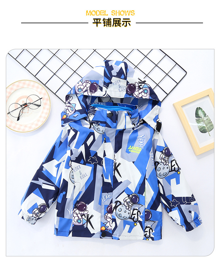 Children's Clothing Boys' Autumn Outdoor Jacket Coat 2021 New Children's Autumn and Winter Detachable Three-in-One Outdoor Jacket Coat