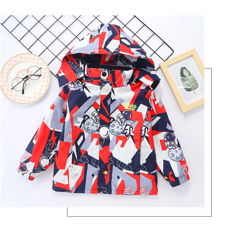 Children's Clothing Boys' Autumn Outdoor Jacket Coat 2021 New Children's Autumn and Winter Detachable Three-in-One Outdoor Jacket Coat
