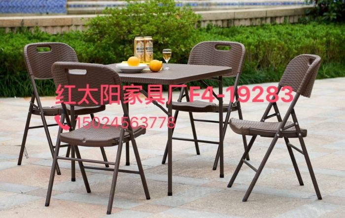 Factory wholesale Coffee-colored hollow chair out of outdoor plastic folding chair Leisure Folding chair