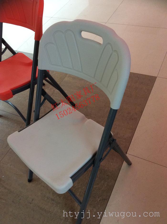 Folding chair, leisure chair, folding chair hollow blow molding, plastic chairs, plastic surface of the iron chair