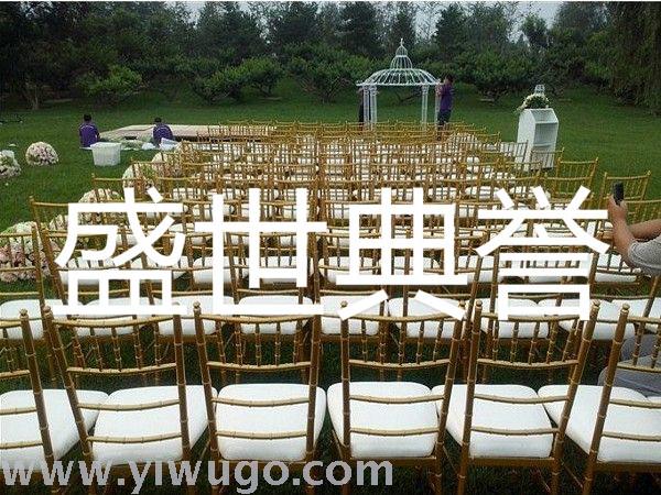 Tianjin banquet center bamboo chair wedding banquet metal folding chair foreign trade outdoor wedding party dining chair