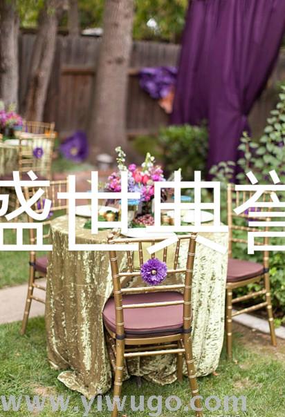 Tianjin banquet center bamboo chair wedding banquet metal folding chair foreign trade outdoor wedding party dining chair