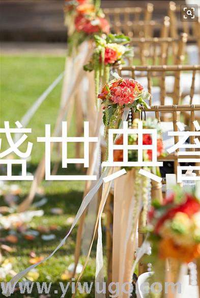 Tianjin banquet center bamboo chair wedding banquet metal folding chair foreign trade outdoor wedding party dining chair