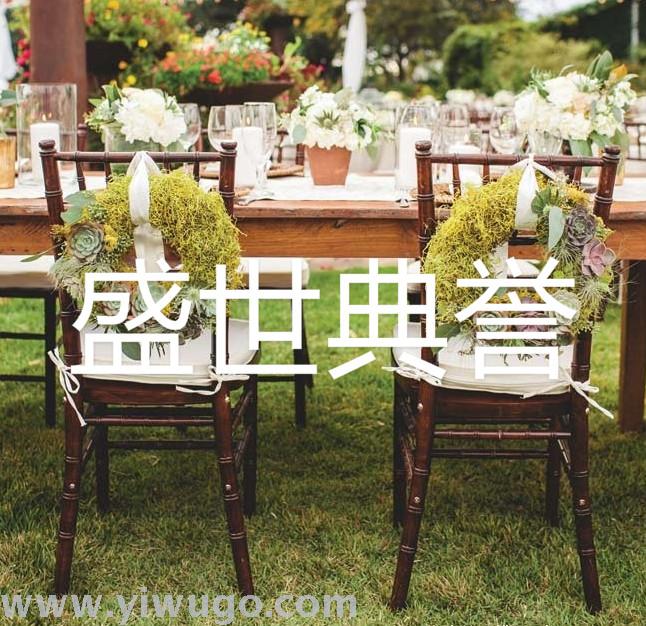 Tianjin banquet center bamboo chair wedding banquet metal folding chair foreign trade outdoor wedding party dining chair