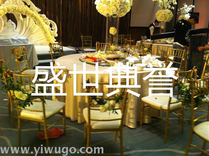 Tianjin banquet center bamboo chair wedding banquet metal folding chair foreign trade outdoor wedding party dining chair