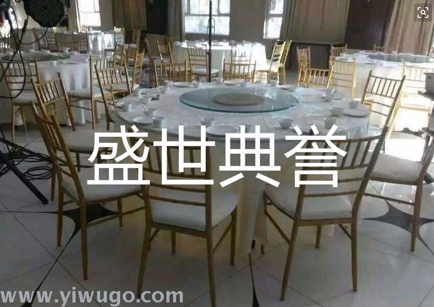 Tianjin banquet center bamboo chair wedding banquet metal folding chair foreign trade outdoor wedding party dining chair