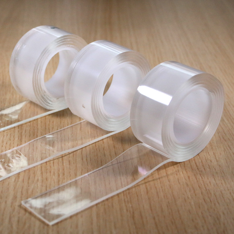 Nano Tape Transparent Seamless Black Technology Strong Waterproof Double-Sided Adhesive Punch-Free Magic Invisible Soft Glue