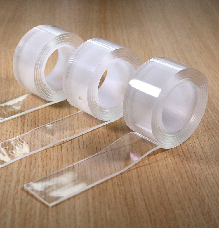 Nano Tape Transparent Seamless Black Technology Strong Waterproof Double-Sided Adhesive Punch-Free Magic Invisible Soft Glue
