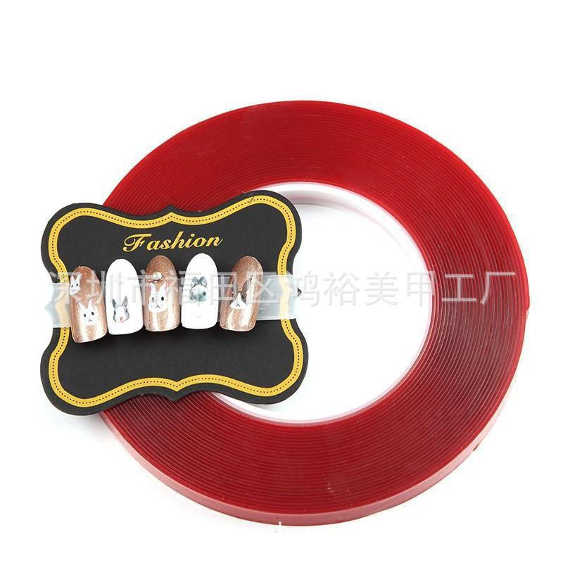 Manicure Implement Transparent Double Adhesive Tape Crystal Adhesive Tape Nail Salon School Nail Tip Works Display Glue