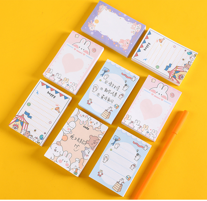 Zhishun Cute Cartoon Cute Rabbit Memo Notepad Student Journal Sticky Notes Tearable Note Sticker Message Notepad Zhishun Cute Cartoon Cute Rabbit Memo Notepad Student Journal Sticky Notes Tearable Note Sticker Message Notepad