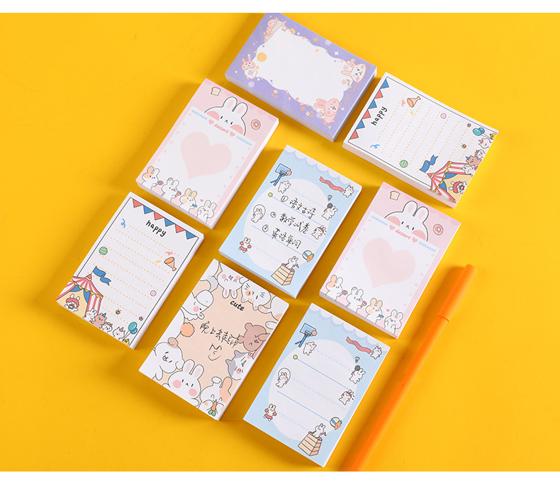 Zhishun Cute Cartoon Cute Rabbit Memo Notepad Student Journal Sticky Notes Tearable Note Sticker Message Notepad Zhishun Cute Cartoon Cute Rabbit Memo Notepad Student Journal Sticky Notes Tearable Note Sticker Message Notepad