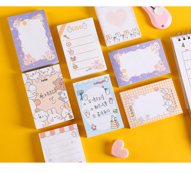 Zhishun Cute Cartoon Cute Rabbit Memo Notepad Student Journal Sticky Notes Tearable Note Sticker Message Notepad Zhishun Cute Cartoon Cute Rabbit Memo Notepad Student Journal Sticky Notes Tearable Note Sticker Message Notepad