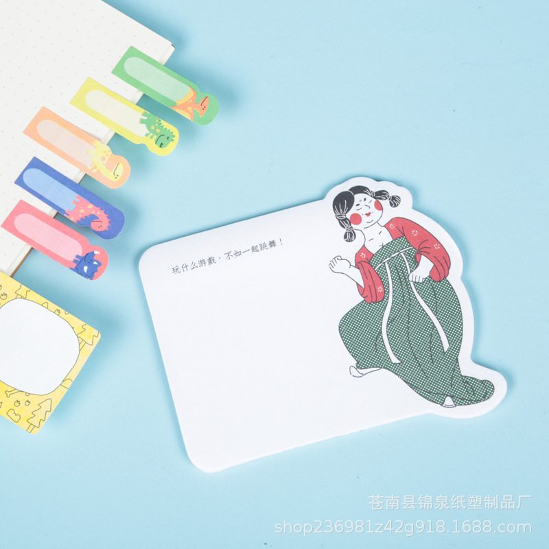 Factory Wholesale Cute Cartoon Creativity Sticky Notes Square Shaped Note Sticker Printing Note Paper Customization plus Logo