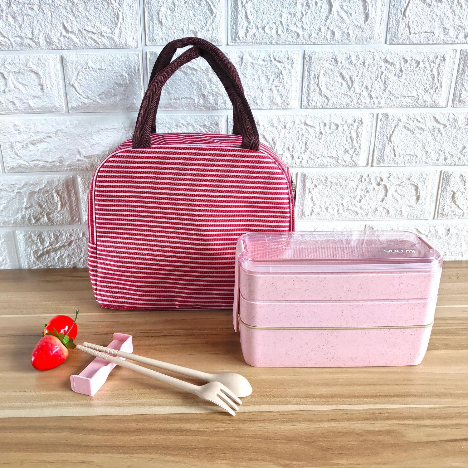 Square Double Three-Layer Wheat Straw Fiber Plastic Lunch Box Student Adult Lunch Box Tape Tableware Customization Square Double Three-Layer Wheat Straw Fiber Plastic Lunch Box Student Adult Lunch Box Tape Tableware Customization