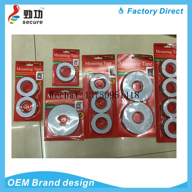 Waterproof Double Sided Foam Mounting Tape Supplier, Strong Adhesion Acrylic PE Foam TapeHot EVA TAPE