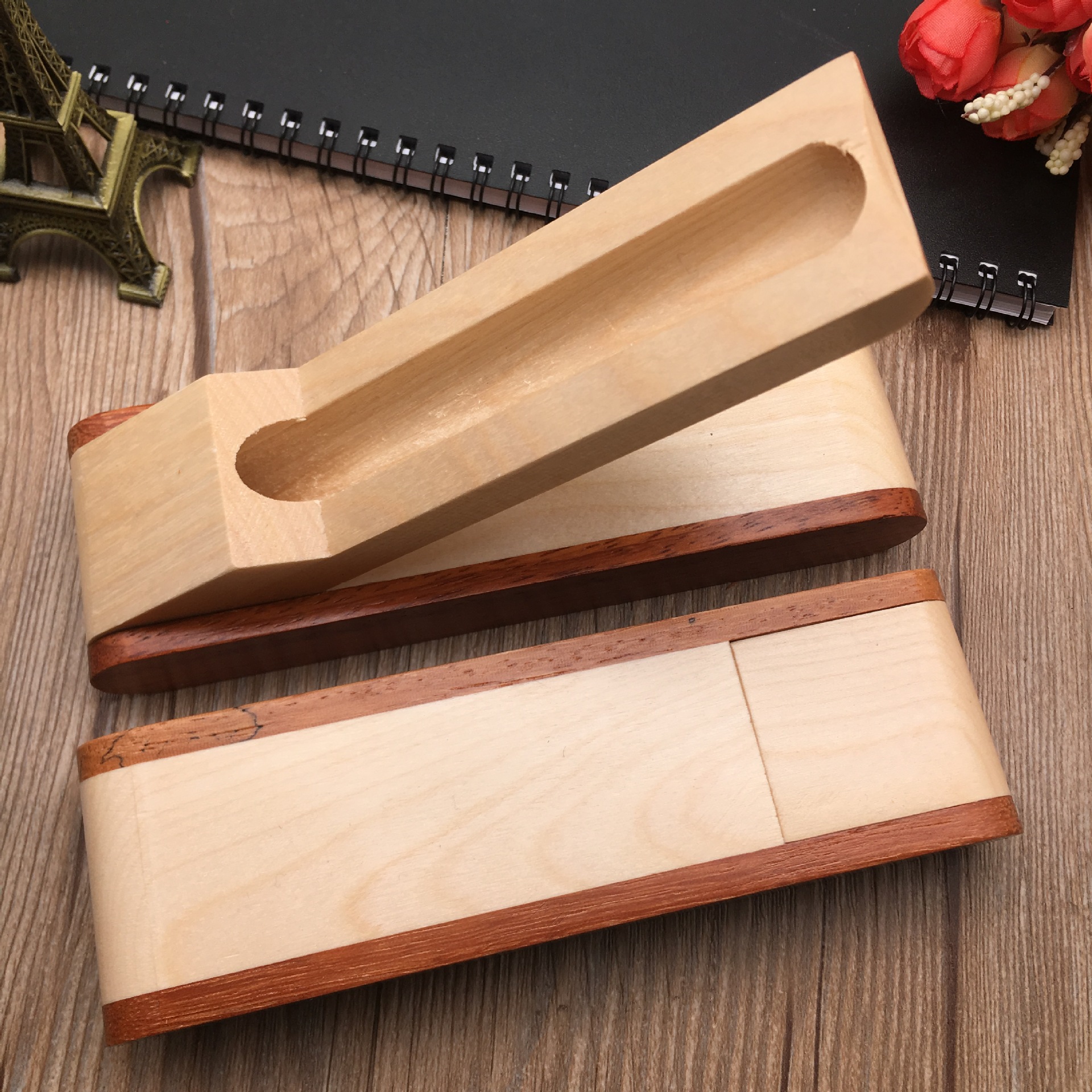 Solid Wood Wood Pencil Case Packing Box Gift Box