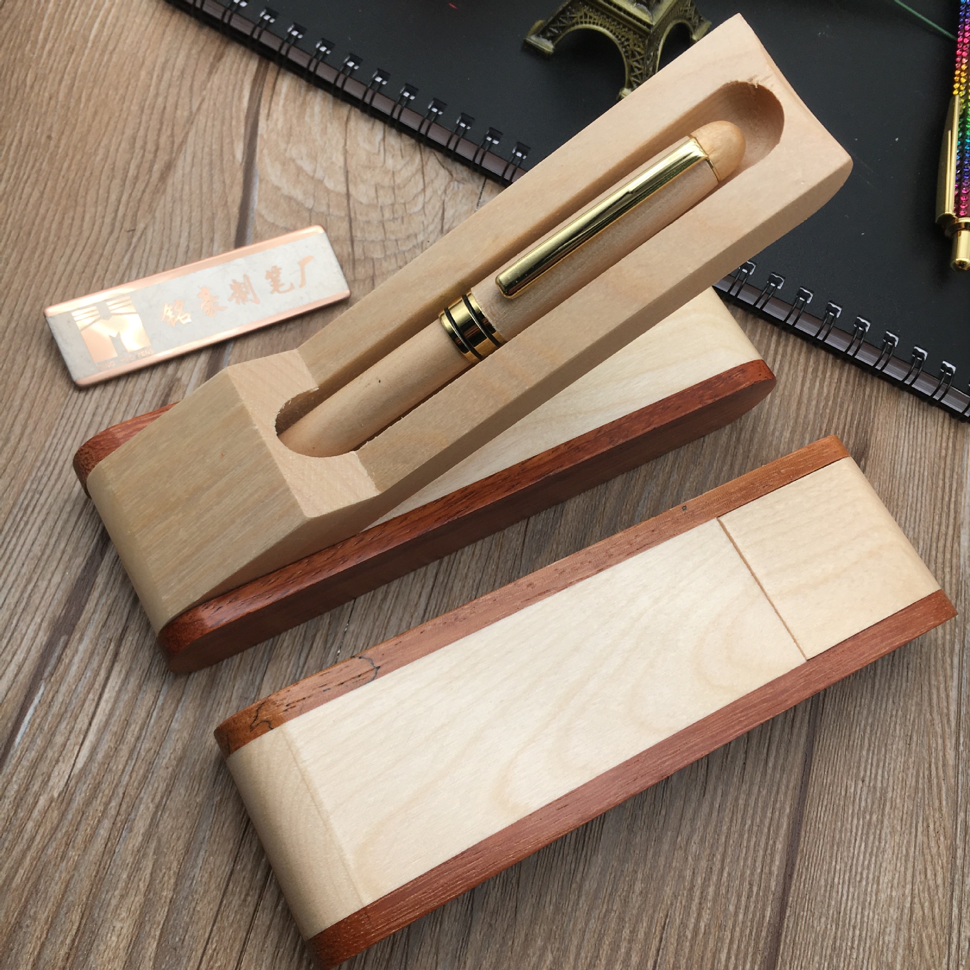 Solid Wood Wood Pencil Case Packing Box Gift Box