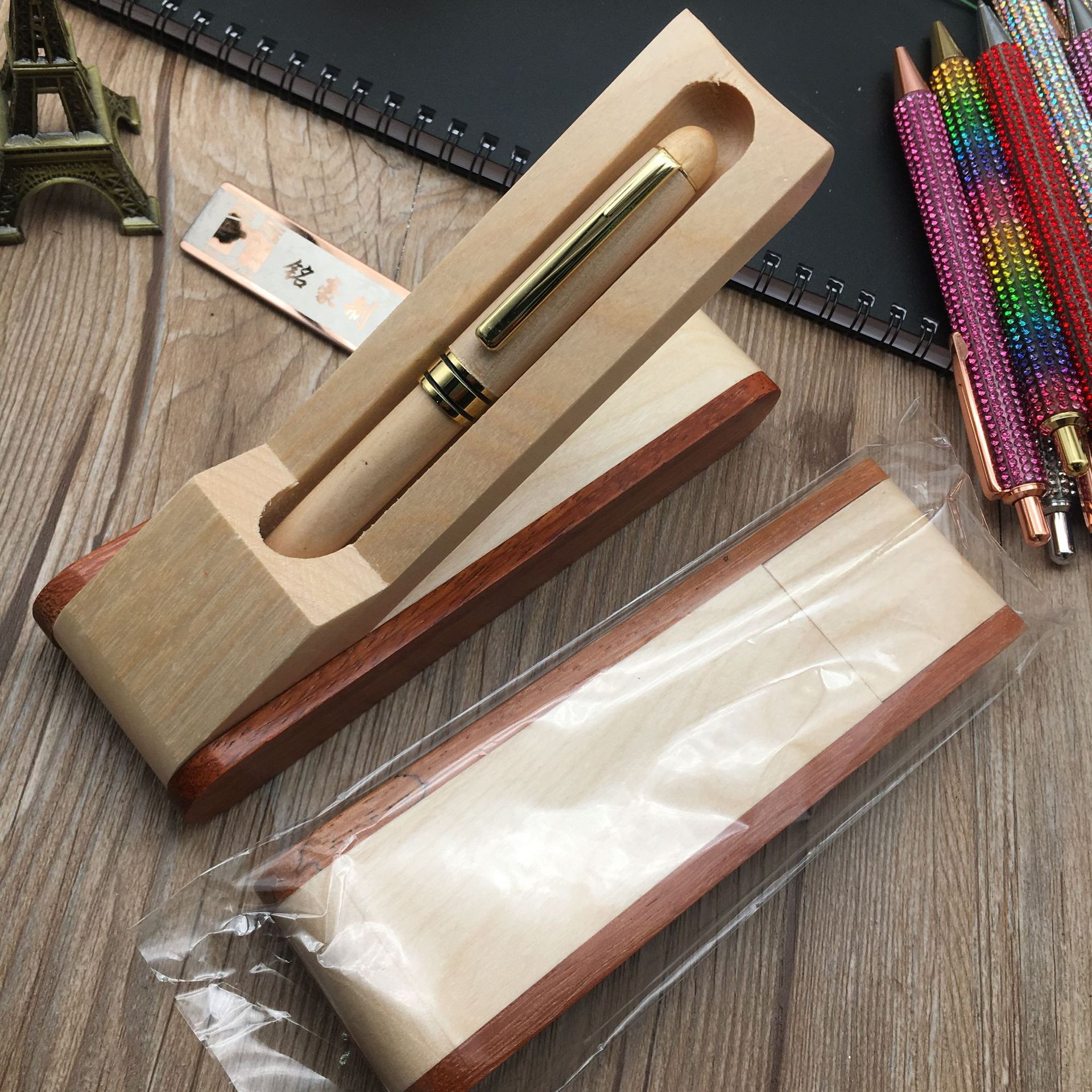 Solid Wood Wood Pencil Case Packing Box Gift Box