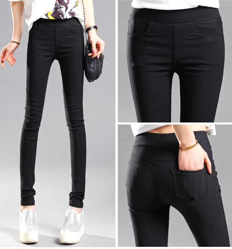 Black Leggings Outer Match Skinny Pants Women&#039;s plus Size Slim Fit Slimming Pencil Pants Tights Ankle-Length Leggings Women