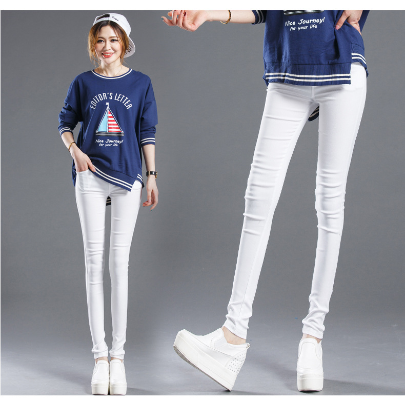 Black Leggings Outer Match Skinny Pants Women's plus Size Slim Fit Slimming Pencil Pants Tights Ankle-Length Leggings Women