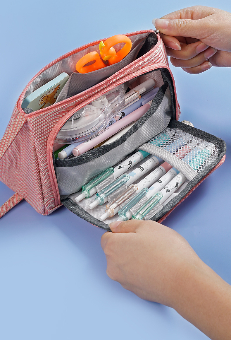Simple Personality Learning Pencil Case Large Capacity Creative Men and Women Student Stationery Box Pencil Bag Pencil Case Learning Stationery Wholesale