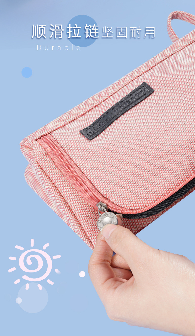 Simple Personality Learning Pencil Case Large Capacity Creative Men and Women Student Stationery Box Pencil Bag Pencil Case Learning Stationery Wholesale