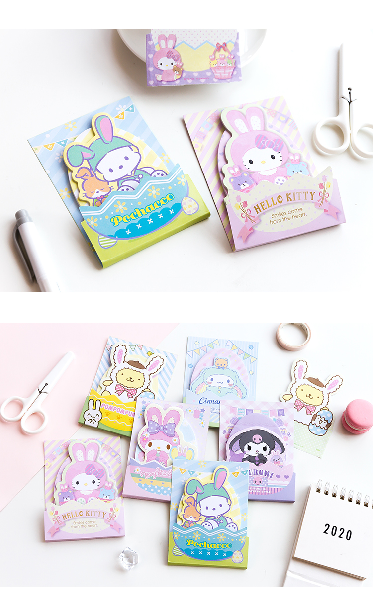 Japanese Cartoon Easter Egg Note Paper Hand Account Notes Left Note Sticker Sticky Notes