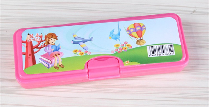 Plastic Double-Layer Stationery Box Creative Cartoon Pattern Student Pencil Case 2 Yuan Shop Hot Sale Stationery Wholesale Plastic Double-Layer Stationery Box Creative Cartoon Pattern Student Pencil Case 2 Yuan Shop Hot Sale Stationery Wholesale