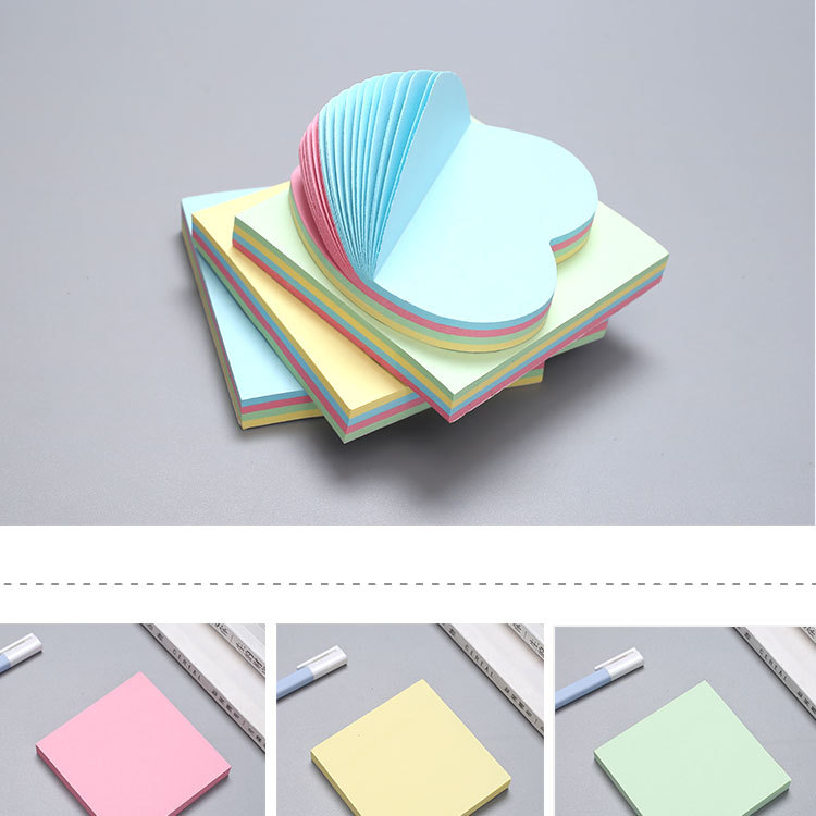 Color Sticky Note Note Sticker Takeaway Praise Post-It Notes Square Note Paper Office Notepad 76*76 Customization