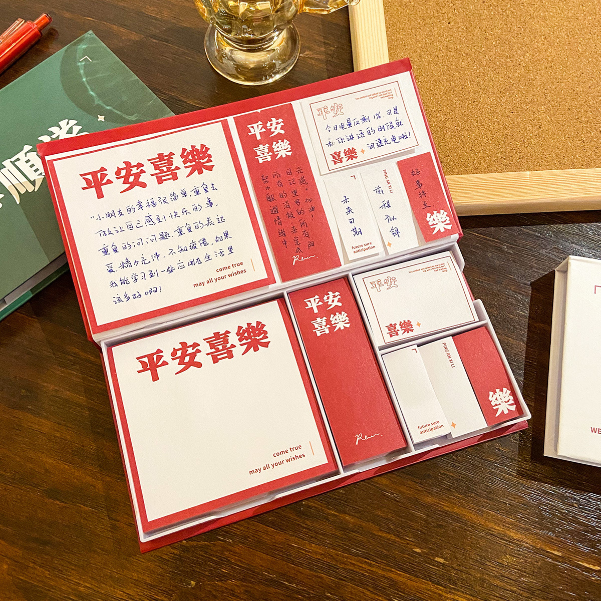 Yilan Creative Text Box Sticky Notes Artistic Style Sticky Notes Set for Students Tearable Note Paper Note Sticker