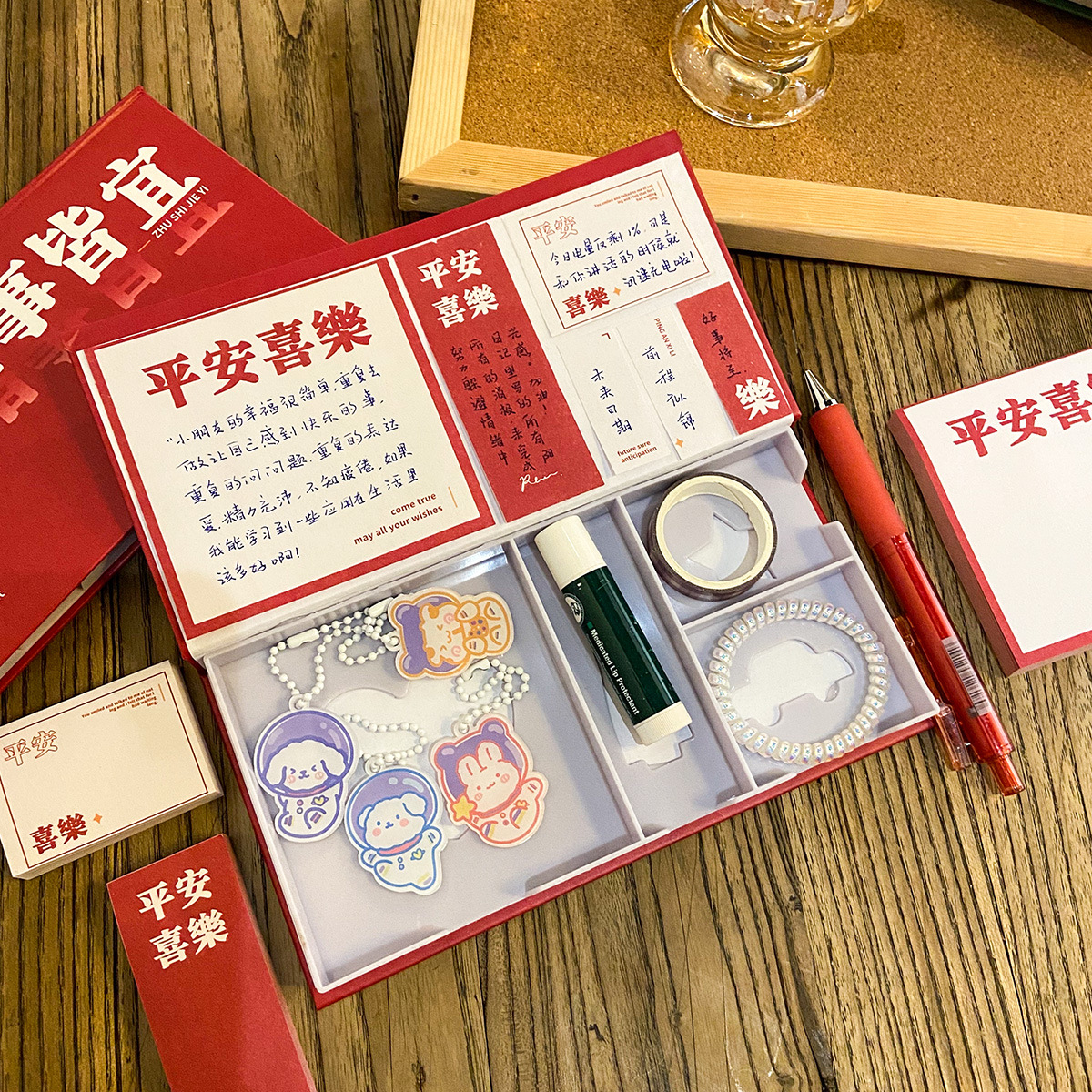 Yilan Creative Text Box Sticky Notes Artistic Style Sticky Notes Set for Students Tearable Note Paper Note Sticker