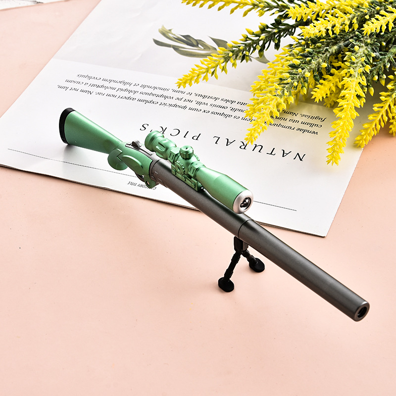 New Toy with Light Gun Gel Pen Neutral Ball Pen Creative Stationery for Students Cute Learning