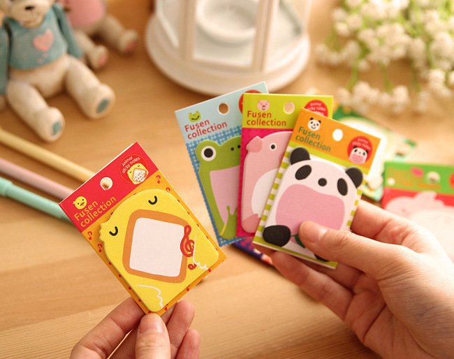 Japan and South Korea Cute Stationery Animal Sticky Notes Cartoon N Times Lazy Eggs Stickers Note Message Sticker Notebook