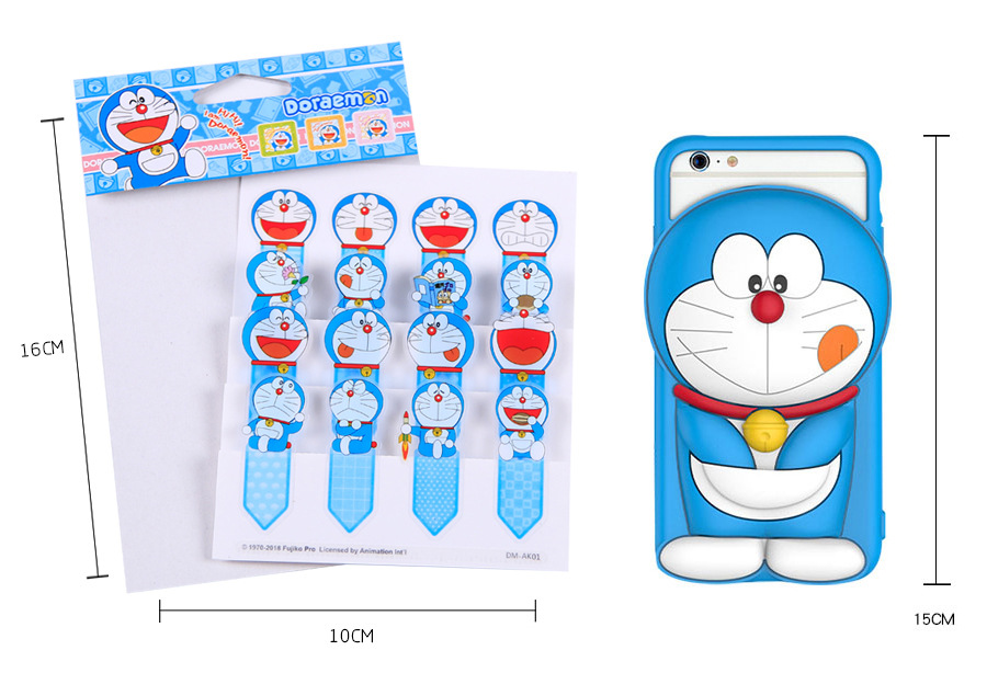 Doraemon Note Sticker Plastic Transparent Label Post-It Boymark Office School Supplies Cute Cartoon Small Note Paper