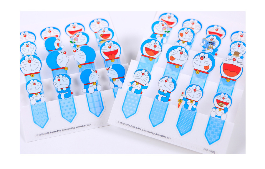 Doraemon Note Sticker Plastic Transparent Label Post-It Boymark Office School Supplies Cute Cartoon Small Note Paper