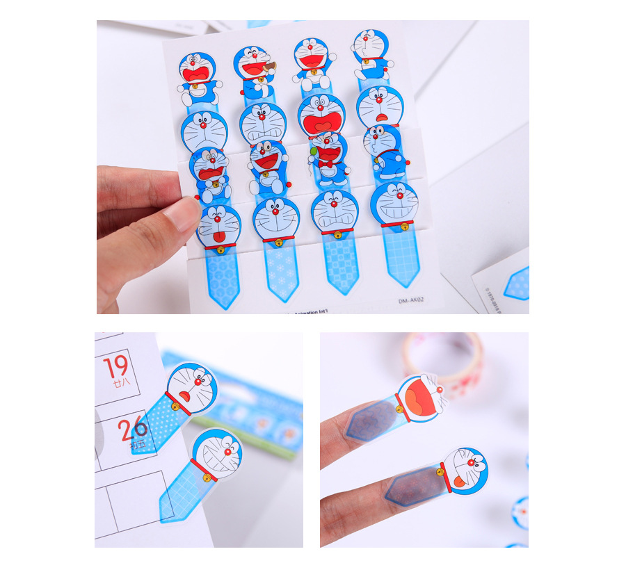 Doraemon Note Sticker Plastic Transparent Label Post-It Boymark Office School Supplies Cute Cartoon Small Note Paper