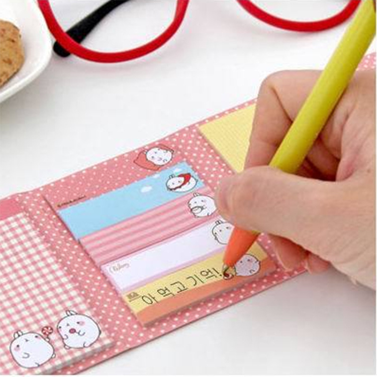 Korean Stationery Note Sticker Wholesale Cute Animal Note Sticker Cartoon Rabbit Note Sticker Sticky Note Wholesale