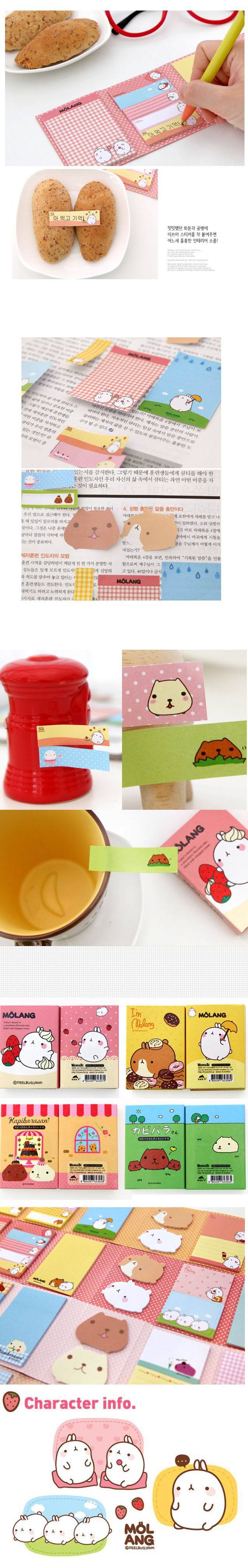 Korean Stationery Note Sticker Wholesale Cute Animal Note Sticker Cartoon Rabbit Note Sticker Sticky Note Wholesale