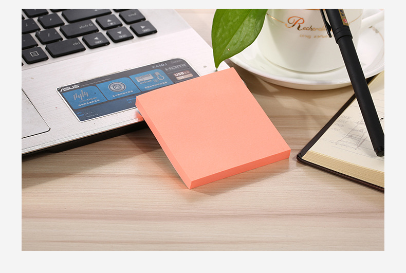 76 * 76mm Fluorescent Sticky Note Color Paper Notepad Office Casual Tear-off Mini Nth Sticker Customized by Manufacturer