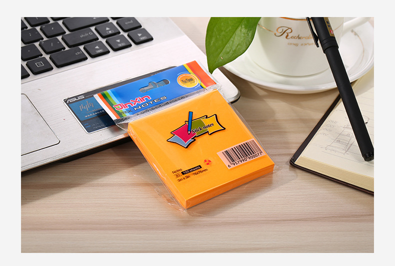 76 * 76mm Fluorescent Sticky Note Color Paper Notepad Office Casual Tear-off Mini Nth Sticker Customized by Manufacturer