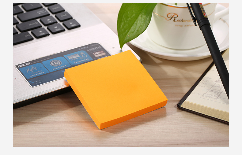 76 * 76mm Fluorescent Sticky Note Color Paper Notepad Office Casual Tear-off Mini Nth Sticker Customized by Manufacturer