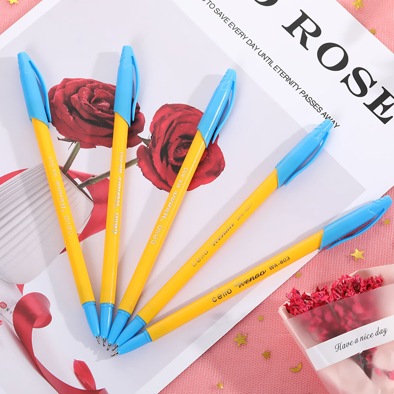 Creative 0.6mm plastic office stationery gift advertising pen ink ball pen stationery