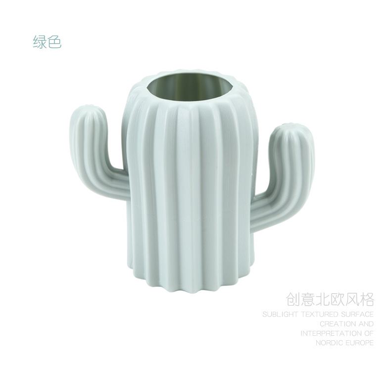 Plastic Creative Fashion Pen Container Study Conference Room Decoration Anti-Fall Drop-Resistant Cactus Ball Pen Container Vase Plastic Creative Fashion Pen Container Study Conference Room Decoration Anti-Fall Drop-Resistant Cactus Ball Pen Container Vase