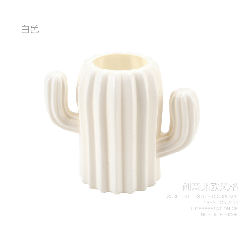 Plastic Creative Fashion Pen Container Study Conference Room Decoration Anti-Fall Drop-Resistant Cactus Ball Pen Container Vase Plastic Creative Fashion Pen Container Study Conference Room Decoration Anti-Fall Drop-Resistant Cactus Ball Pen Container Vase